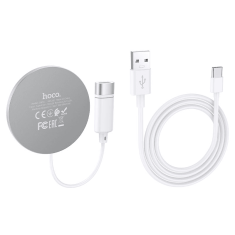 Original brezžična polnilna postaja CW31 magnetna 15W MagSafe, brezžični polnilec iPhone 14 srebrn