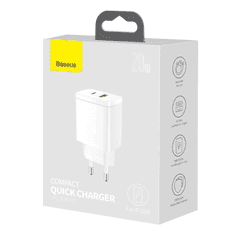 Adapter CCXY-B02 hišni polnilec 220V Super-SI Quick Charge 20W vhod USB A in Type C - Original (EU Blister) bel