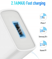 Adapter C58 hišni polnilec 2,1A Quick Charge 10W vhod USB A - Original (EU Blister) bel