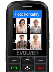 Evolveo Easyphone EG telefon za starejše z GPS sledilnikom - črno srebrn