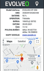 Evolveo Easyphone EG telefon za starejše z GPS sledilnikom - črno srebrn