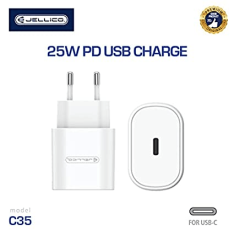 Hišni polnilec adapter C35 (Quick Charge) 25W vhod Type-C,Original (EU Blister), bel