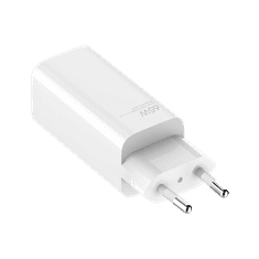 Adapter BHR5515GL hišni polnilec 220V Quick Charge GunFast 65W vhod 2x Type C in USB A s kablom Type C - Original (EU Blister) bel