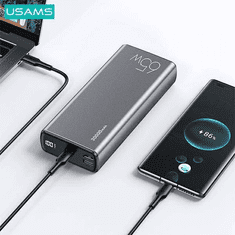 Zunanja baterija powerbank 30.000 mAh US-CD165 Quick Charge / PD 65W z LCD-jem / 3x izhod - črn