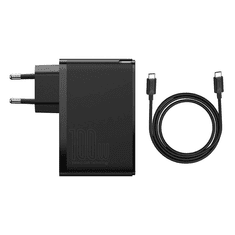 Adapter hišni polnilec 220V Gun2 Pro Quick Charge 100W vhod 2x USB A in 2x Type C - Original (EU Blister) črn