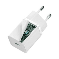 Adapter hišni polnilec 220V Super-SI Quick Charge 30W vhod Type C - Original (EU Blister) - bel