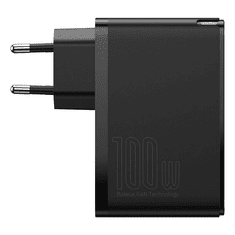 Adapter hišni polnilec 220V Gun2 Pro Quick Charge 100W vhod 2x USB A in 2x Type C - Original (EU Blister) črn