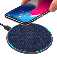 Brezžična polnilna postaja, brezžični polnilec VA4915 BL3 QC Fast Charge 10W - Samsung Galaxy S23 / iPhone 14 - moder