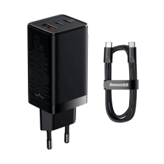 Adapter CCGP050101 hišni polnilec 220V Gun3 Pro QC/PD 65W vhod 2x Type C 1x USB-A - Original (EU Blister) črn