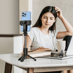 Selfie tripod stojalo K17 mini stand za snemanje in slikanje selfie posnetkov 60 cm - črn