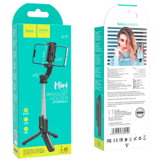 Selfie tripod stojalo K17 mini stand za snemanje in slikanje selfie posnetkov 60 cm - črn