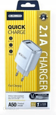 Adapter A50 hišni polnilec 2,1A Quick Charge 10W vhod USB A - Original (EU Blister) bel -