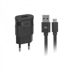 HIŠNI POLNILEC VA4111 1A + podatkovno polnilni kabel MicroUSB