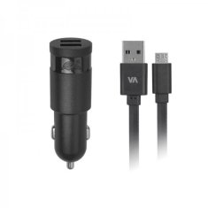 AVTO POLNILEC VA4223 3,4A + podatkovno polnilni kabel MicroUSB