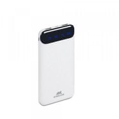 Zunanja baterija powerbank 10.000 mAh VA2240 Quick Charge z LCD-jem bel