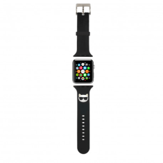 Silikonski pašček za uro Apple Watch 38 / 40 mm - Choupettes Head črn - KLAWMSLCK