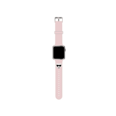 Silikonski pašček za uro za Apple Watch 38 / 40 mm - Choupettes Head roza - KLAWMSLCP