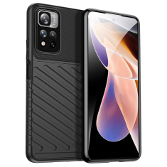 Onasi Silikonski ovitek Thunder Armor za Xiaomi Redmi Note 11 Pro Plus - črn