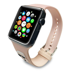 Silikonski pašček za uro Apple Watch 38 / 40 mm - Karls Head - roza - KLAWMSLKP