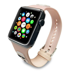 Silikonski pašček za uro za Apple Watch 42 / 44 / 45 mm - Heads - roza - KLAWLSLCKP