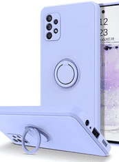 Onasi Silikonski ovitek Liquid Ring za Samsung Galaxy A33 5G A336 - moder