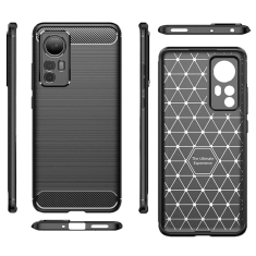 Havana Silikonski ovitek za Xiaomi 12 - mat carbon črn