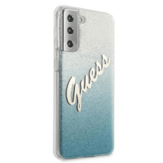 Guess GUHCS21MPCUGLSBL silikonski ovitek za Samsung Galaxy S21 Plus G996 Bling Glitter - srebrno moder