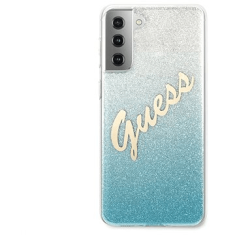 Guess GUHCS21MPCUGLSBL silikonski ovitek za Samsung Galaxy S21 Plus G996 Bling Glitter - srebrno moder