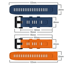 Silikonski pašček za uro 22 mm - Quick Fit - Fenix 5x / 6x - rumen