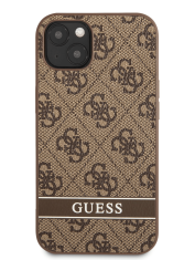 Guess GUHCP13MP4SNW silikonski ovitek za iPhone 13 6.1 - rjav