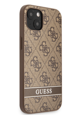 Guess GUHCP13MP4SNW silikonski ovitek za iPhone 13 6.1 - rjav