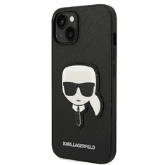 Karl Lagerfeld Originalen ovitek iPhone 14 Plus 6.7 - Karls Head - črna zaščita - KLHCP14MSAPKHK