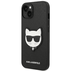 Karl Lagerfeld Originalen ovitek iPhone 14 Plus 6.7 - Choupette Head - črna zaščita - KLHCP14MSAPCHK