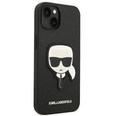 Karl Lagerfeld Originalen ovitek iPhone 14 Plus 6.7 - Karls Head - črna zaščita - KLHCP14MSAPKHK