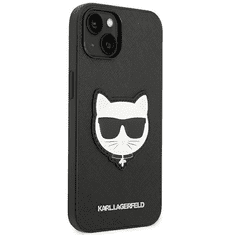 Karl Lagerfeld Originalen ovitek iPhone 14 Plus 6.7 - Choupette Head - črna zaščita - KLHCP14MSAPCHK