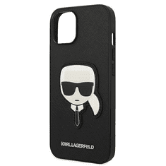 Karl Lagerfeld Originalen ovitek iPhone 14 Plus 6.7 - Karls Head - črna zaščita - KLHCP14MSAPKHK