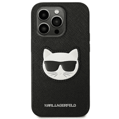 Karl Lagerfeld Originalen ovitek iPhone 14 Pro Max - Choupette Head - črna zaščita - KLHCP14XSAPCHK