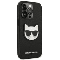 Karl Lagerfeld Originalen ovitek iPhone 14 Pro Max - Choupette Head - črna zaščita - KLHCP14XSAPCHK