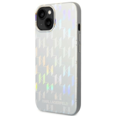 Karl Lagerfeld Originalen ovitek iPhone 14 Plus 6.7 - Iridescent Monogram - srebrn ovitek - KLHCP14MLGMMSV3