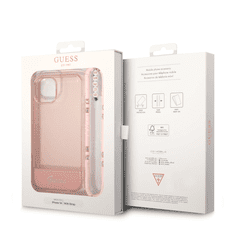 Guess GUHCP14SHGCOHP za iPhone 14 6.1 - roza silikonski ovitek s perla zapestnico