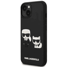 Karl Lagerfeld Originalen ovitek iPhone 14 6.1 - Full Bodies 3D - črna trda zaščita KLHCP14S3DRKCK