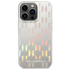 Karl Lagerfeld Originalen ovitek iPhone 14 Pro Max Iridescent Monogram - srebrn ovitek - KLHCP14XLGMMSV3