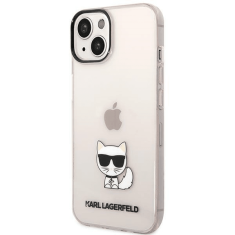 Karl Lagerfeld Originalen ovitek iPhone 14 Plus 6.7- Choupette Logo - prozorno roza ovitek - KLHCP14MCTTRI