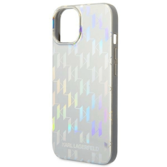 Karl Lagerfeld Originalen ovitek iPhone 14 Plus 6.7 - Iridescent Monogram - srebrn ovitek - KLHCP14MLGMMSV3