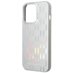 Karl Lagerfeld Originalen ovitek iPhone 14 Pro Max Iridescent Monogram - srebrn ovitek - KLHCP14XLGMMSV3