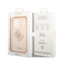 Guess GUHCP14LPCUGL4GGO ovitek za iPhone 14 Pro - prozoren z zlatimi bleščicami