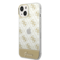 Guess GUHCP14SHG4MHG ovitek za iPhone 14 6.1 - prozoren z zlatimi potiskom