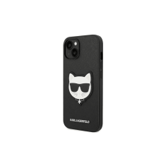 Karl Lagerfeld Originalen ovitek iPhone 14 6.1 - Choupette Head - črna zaščita - KLHCP14SSAPCHK