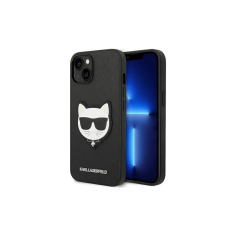 Karl Lagerfeld Originalen ovitek iPhone 14 6.1 - Choupette Head - črna zaščita - KLHCP14SSAPCHK