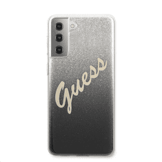 Guess GUHCS21MPCUGLSBK silikonski ovitek za Samsung Galaxy S21 Plus G996 - srebrno sive bleščice